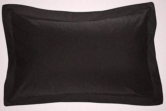 (1) Tailored Pillow Sham ~ Black ~ Standard **NEW**