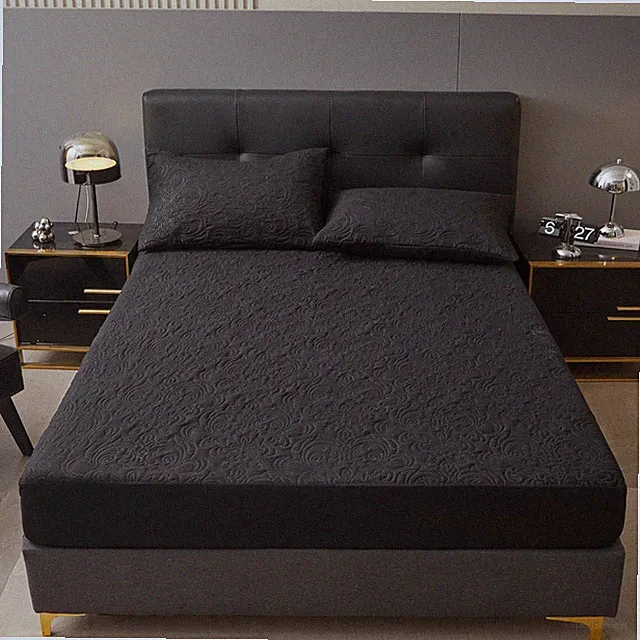 Quilted Fitted Mattress Cover Elastic Fitted Mattress Protector with Deep Pocket
