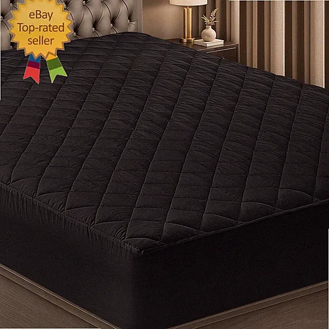 Quilted Fitted , Queen Size, Elastic Fitted Mattress Topper Protector and Cover