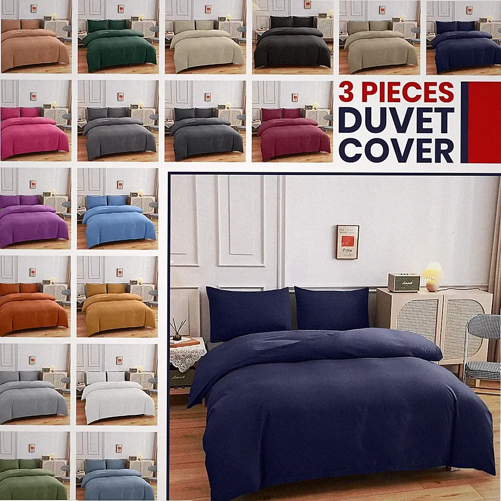 Twin Size Duvet Quilt Cover Bedding set Soft Dual Sided Comforter Covers Sets