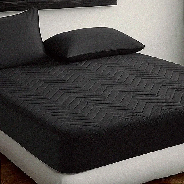 Waterproof Quilted Fitted Mattress Protector with 15" Deep Pocket Machine Washab