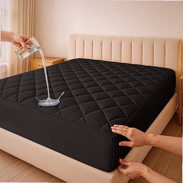 Waterproof Quilted Mattress Pad TPU Backing 16 Inch Deep